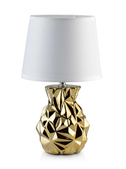 Elegancka lampa złoto biała Luna do pokoju sypialni