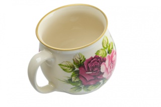 Kubek z Mieroszowa w kształcie baniastym z różami