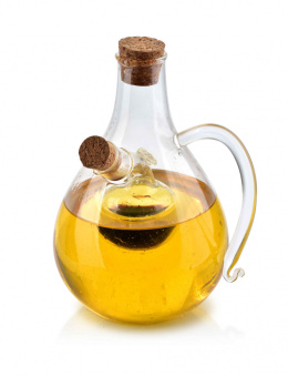 Karafka butelka szklana na oliwę ocet dozownik 2w1 z rączką