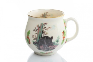 Kubek z Mieroszowa w kształcie baniastym z dzikiem