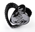 Porcelanowa foremka do pieczenia w kształcie serca czarna