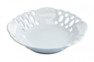 Salaterka ceramiczna Mieroszów na owoce ażurowa