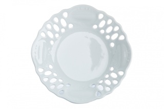 Salaterka ceramiczna Mieroszów na owoce ażurowa