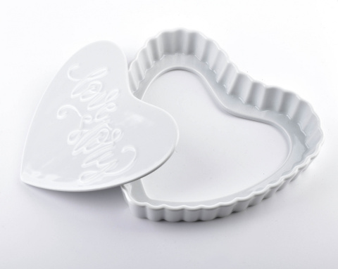 Porcelanowa foremka do pieczenia w kształcie serca