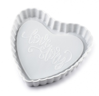 Porcelanowa foremka do pieczenia w kształcie serca