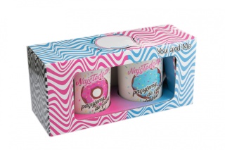 2 kubki porcelanowe Najsłodsza Najsłodszy prezent ślub