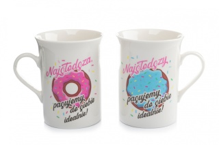 2 kubki porcelanowe Najsłodsza Najsłodszy prezent ślub