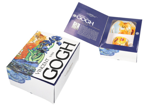 Filiżanka ze spodkiem espresso słoneczniki Van Gogh Carmani