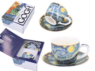 Filiżanka ze spodkiem espresso Gwiaździsta noc Gogh Carmani