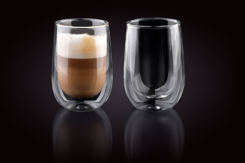 Komplet 2 kubków szklanek termicznych Peter 300 ml urodziny