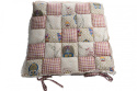 Poduszka na krzesło patchwork z sową kratka