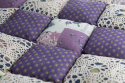 Poduszka na krzesło patchwork fioletowa