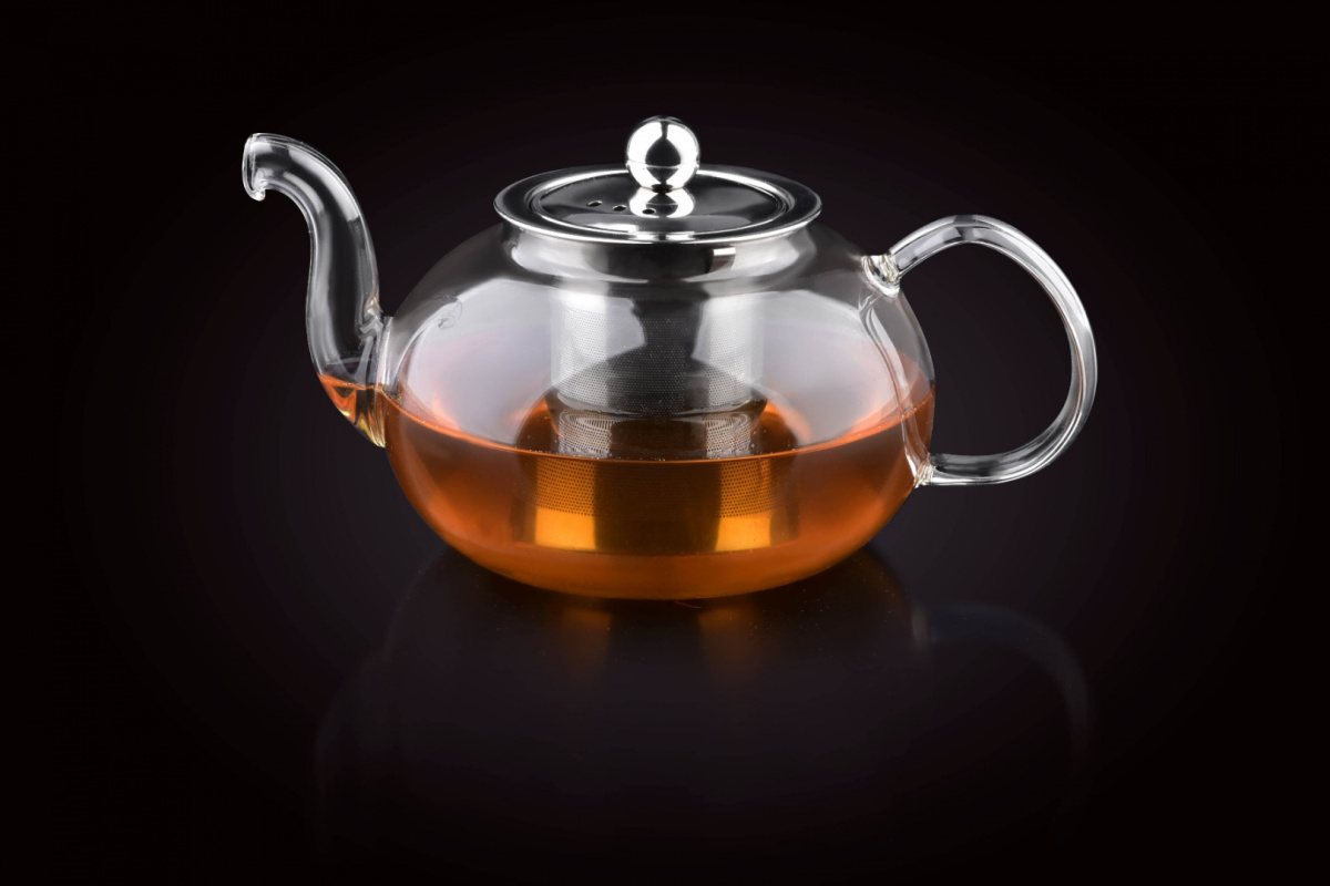 Szklany dzbanek z zaparzaczem czajnik 1,2 litra do herbaty