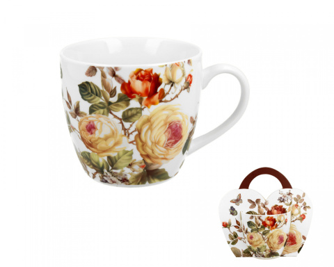 Klasyczny kubek porcelanowy na prezent urodziny Zahra róże