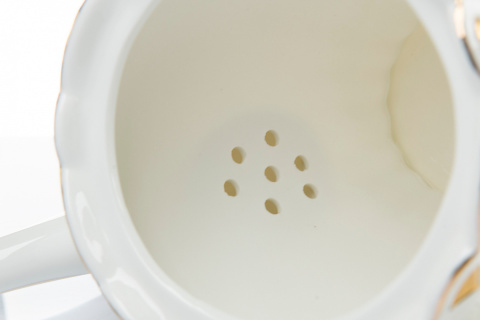 Biały dzbanek czajnik do parzenia herbaty na prezent 1,15l