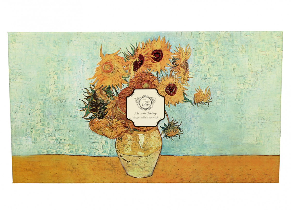 Komplet 6 filiżanek ze spodkami Gogh Słoneczniki na prezent