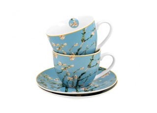 Zestaw 2 filiżanek ze spodkami Gogh migdałowiec na prezent