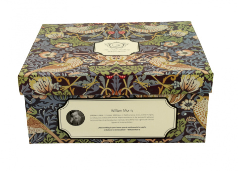 2 filiżanki ze spodkami Morris blue na urodziny malarstwo