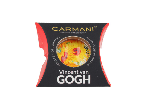 Magnes na lodówkę 3cm szklany do wieszania Gogh Słoneczniki