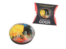 Szklany magnes na lodówkę do wieszania Gogh kawiarnia nocą