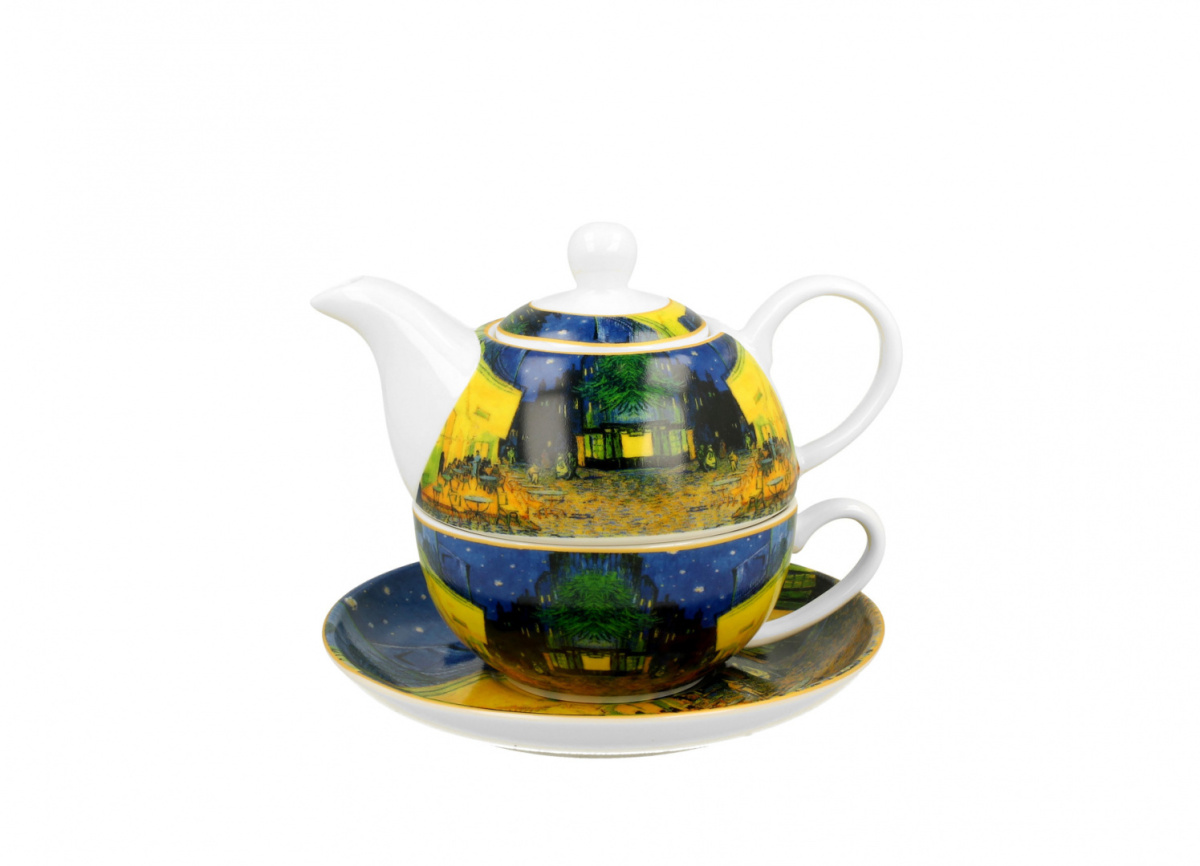Zestaw filiżanka z imbryczkiem tea for one Van Gogh Taras nocą