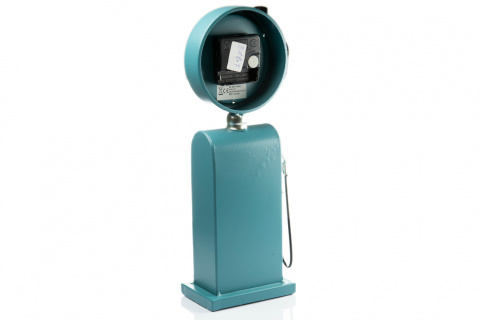 Niebieski zegar arabskie cyfry metalowy dystrybutor paliwa