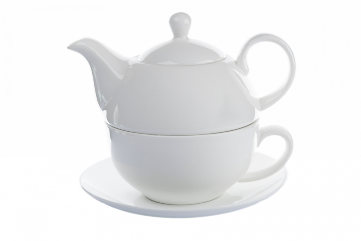 Filiżanka z czajnikiem English Collection tea for one biały