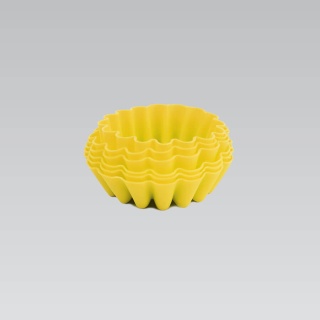 Komplet 6 foremek silikonowych do muffinek żółte babeczki