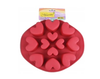 Silikonowa forma do pieczenia Maestro MR1056 serca czerwona