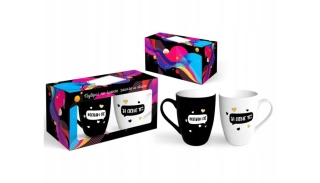 2 kubki ceramiczne dla pary wyznanie Kocham Cię prezent