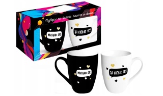 2 kubki ceramiczne dla pary wyznanie Kocham Cię prezent