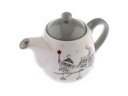 Dzbanek czajnik do herbaty 1l ceramiczny sowy sówki