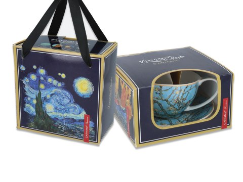 Duża filiżanka ze spodkiem Gogh Kwitnący Migdałowiec Carmani