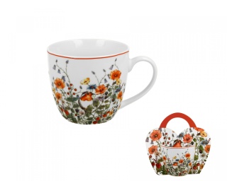 Duży kubek porcelanowy na prezent urodziny Wild Bird ptaki