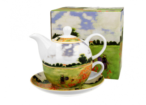 Filiżanka z imbrykiem tea for one Monet Poppy Field