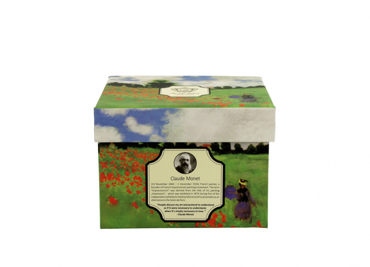Kubek baryłka do herbaty Monet Poppy Field na prezent