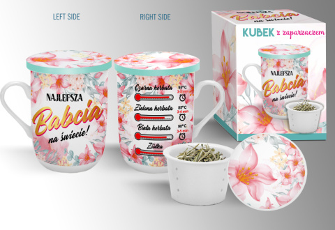 Kubek z zaparzaczem na prezent dzień babci Najlepsza babcia