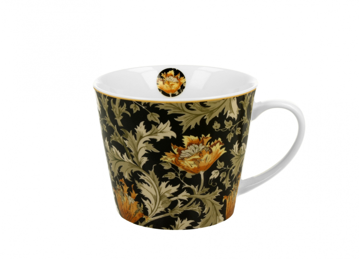 Niski kubek kubas Morris malarstwo Chrysanthemum do kawy
