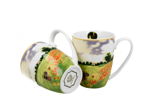 Zestaw 2 kubków Monet poppy field na prezent malarstwo