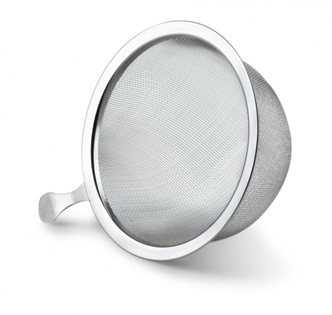 Srebrne sitko z uchwytem do parzenia herbaty lub ziół