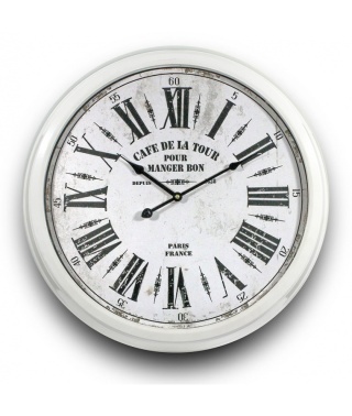 Duży okrągły zegar na ścianę rzymskie cyfry metalowy