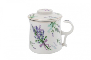 Komplet kubek zaparzacz do herbaty lawenda Fusaichi Pegasus