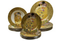 Komplet obiadowy 18 elemtowy okrągły Klimt Pocałunek