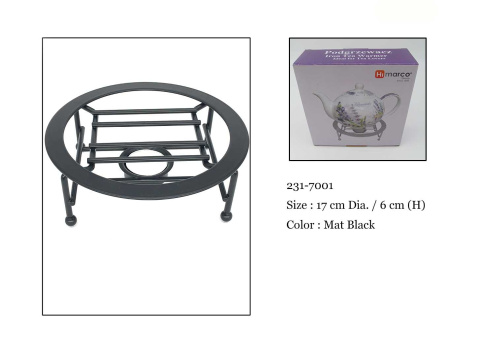 Metalowy stojak podgrzewacz pod imbryk garnek na świeczkę