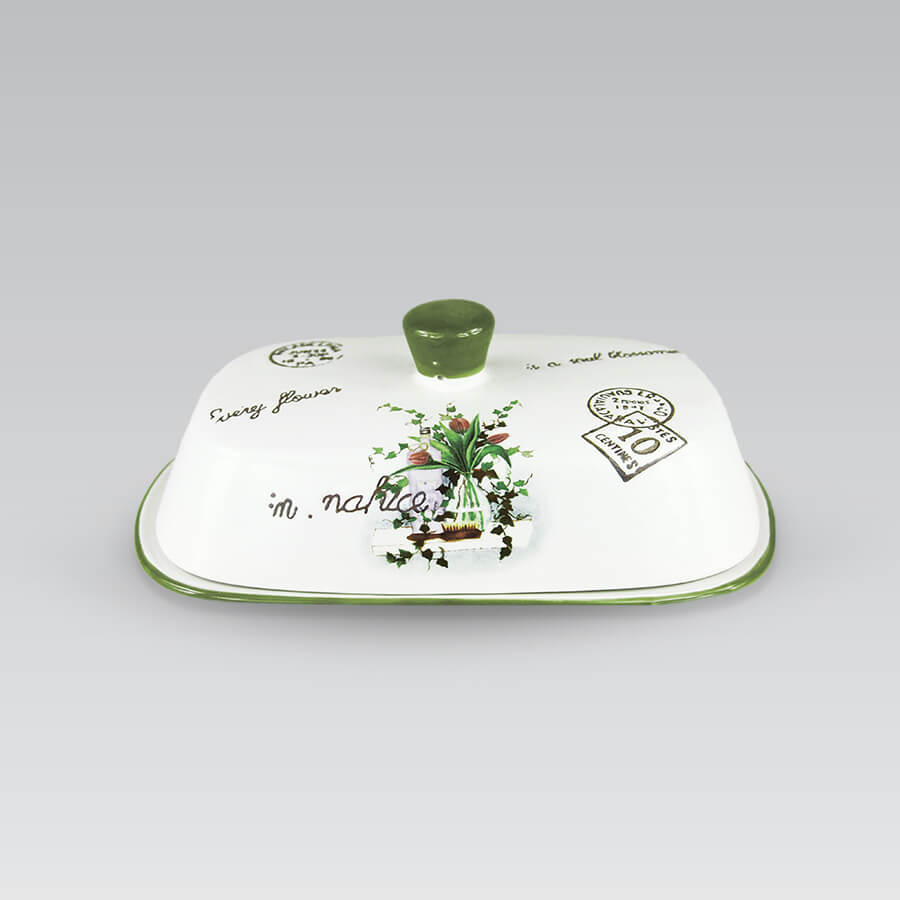 Ceramiczna maselnica Maestro MR20065-45 fantazja kremowa