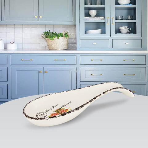 Ceramiczna podstawka pod łyżkę do kuchni MR20050-46 róże