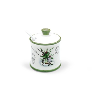 Cukiernica z łyżeczką pojemnik na cukier fantazja