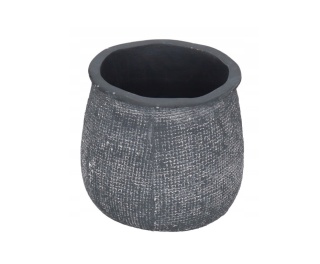 Osłonka doniczka ceramiczna Duke na kwiaty antracyt matowa