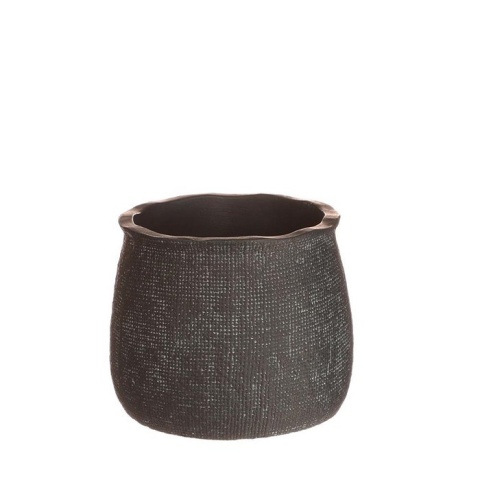 Osłonka doniczka ceramiczna Duke na kwiaty antracyt matowa