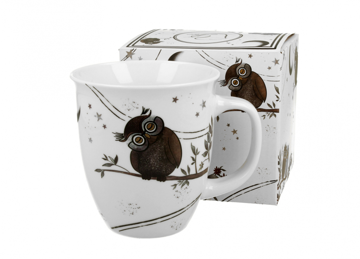 Wielki kubek porcelanowy na urodziny Charming Owls sówki
